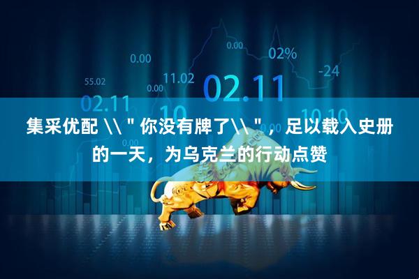 集采优配 \＂你没有牌了\＂，足以载入史册的一天，为乌克兰的行动点赞