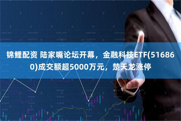 锦鲤配资 陆家嘴论坛开幕,金融科技ETF(516860)成交额超5000万元,楚天龙涨停
