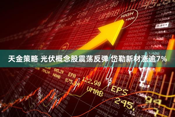 天金策略 光伏概念股震荡反弹 岱勒新材涨逾7%