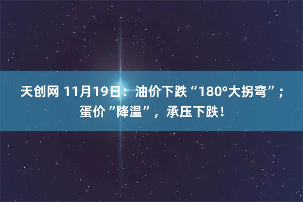 天创网 11月19日：油价下跌“180°大拐弯”；蛋价“降温”，承压下跌！